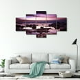 thumbnail image 3 of TISHIRON 5PCS Framed Canvas Wall Art Set,60"x32" Sunset Sand Harbor Canvas Art Decor, 3 of 7