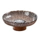 thumbnail image 1 of Frutero de vidrio texturizado con base de madera, plato decorativo for servir frutas, aperitivos y vajilla., 1 of 8