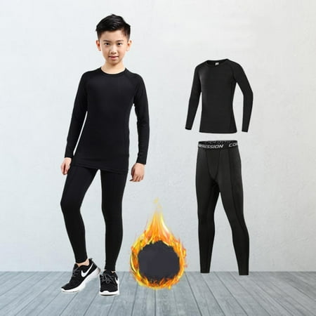 

Boys Girls Winter Thermal Underwear Set Velvet Warm Thermo Underwear Masculino Long Johns Children Lucky Johns Fitness Tops Pant