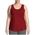 thumbnail image 2 of Ladies Plus Size Tank Tops, Loose Fitting Sleeveless Solid Tee 2025 New Summer Casual Round Neck Sleeveless Shirts Flowy Blouse Camisoles for Women for Under Clothes Wine 5XL, 2 of 7