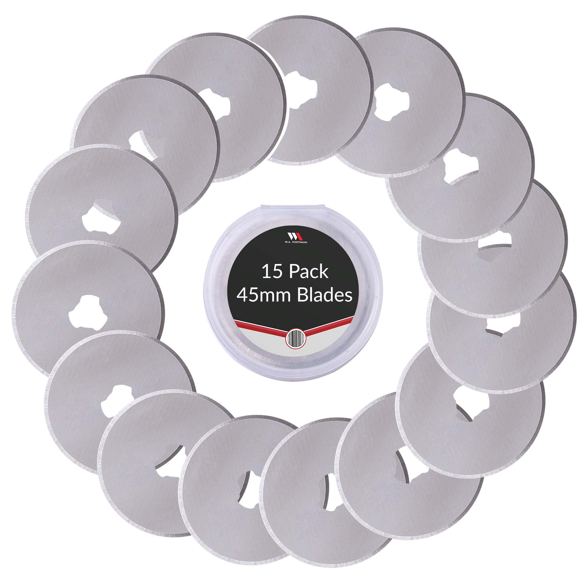 WA Portman 45mm Rotary Cutter Blades, 15 Pack Rotary Blades