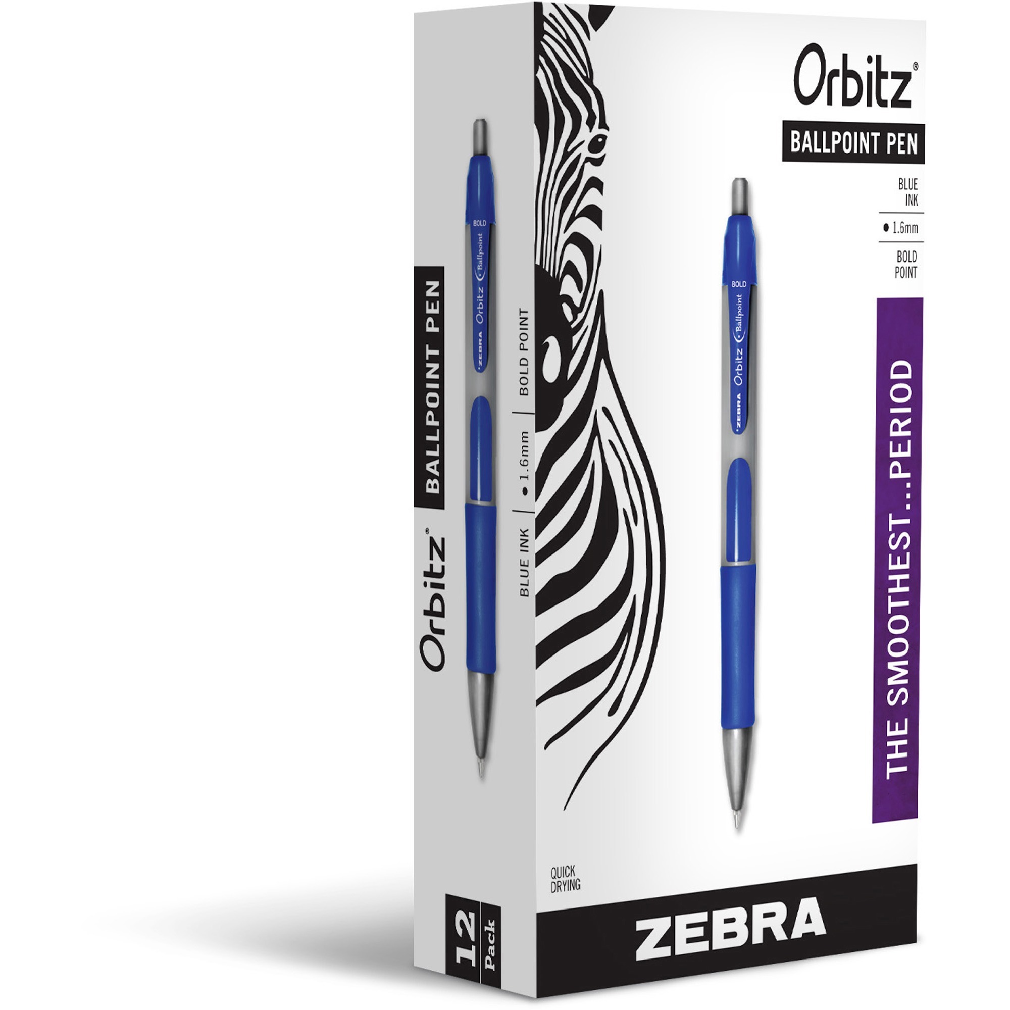Zebra Pen Orbitz Retractable Ballpoint Pens, 1 Dozen (Quantity)