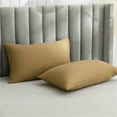 thumbnail image 2 of Btomtd 29.5x20 in 2pcs Microfiber Pillowcase Household Cozy Pillow Cover Soft Surface Pillowcase Wrinkle Stain Fade Proof Pillowcase, Khaki, 2 of 6