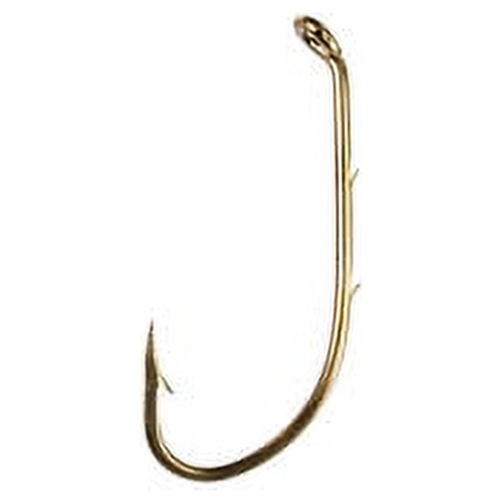 (2 pack) Eagle Claw 181FH-2 Baitholder Down Eye 2-Slice Offset Hook, Bronze, Size 2