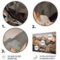 thumbnail image 3 of Designart "Monochromatic Geometric Horizons" City Geometric Metal Art Living Room, 3 of 5