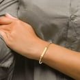 thumbnail image 4 of Solid 14k Yellow Gold with Rhodium Pav Curb ID Bracelet - 7", 4 of 7