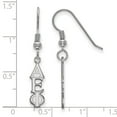 thumbnail image 2 of 925 Sterling Silver Rh-plated LogoArt Alpha Epsilon Phi Small Dangle Earrings; for Adults and Teens; for Women and Men, 2 of 2