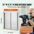 thumbnail image 2 of KFFKFF BBQ Island Door 31x31 Inch Access to Outdoor Kitchen Stainless Steel, 2 of 9