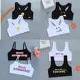thumbnail image 1 of 2pcs Girl Bra Teen Crop Top Underwear Vest Racerback Puberty Sport Training Bras Letter Streetwear Tube Top New Year 7-14Y 10 9Lavender8 He Qiyong unisex, 1 of 1