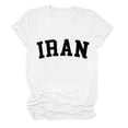 thumbnail image 3 of Camiseta de Manga Corta Impresa de Cuello Alto para las Mujeres, Tops de Cuello Redondo para las Mujeres Mezcla de Poliéster de Spandex de Uso Diario Casual, 3 of 5