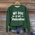 thumbnail image 4 of Baqcunre Crewneck Sweatshirts Love Funny Round Neck Long Sleeve Tee Top Pullover(Green S-XXL),Womens Sweatshirt Womens Tops Valentine'S Day Shirts For Women, 4 of 4