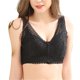 thumbnail image 1 of Leisure Bras Comfort Front Zipper Removable Chest Pads Breathable Lightweight Underwear For WomenBlackXL 80CD-85AB, 1 of 5