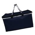 thumbnail image 3 of Cesta de picnic Zulema Aislada de gran tamaño Marco de aluminio fuerte forro impermeable Azul oscuro, 3 of 7
