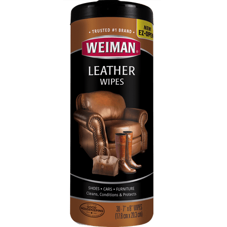 Weiman Leather Cleaner Wipes, 30 Count (Best Natural Leather Cleaner)