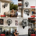 thumbnail image 2 of 2 Pack 22" Wall Mount Fan, 3 Speeds Wall Oscillating Fan with 7000 CFM, Cooling Fan, High Velocity Fans, Black, 2 of 7