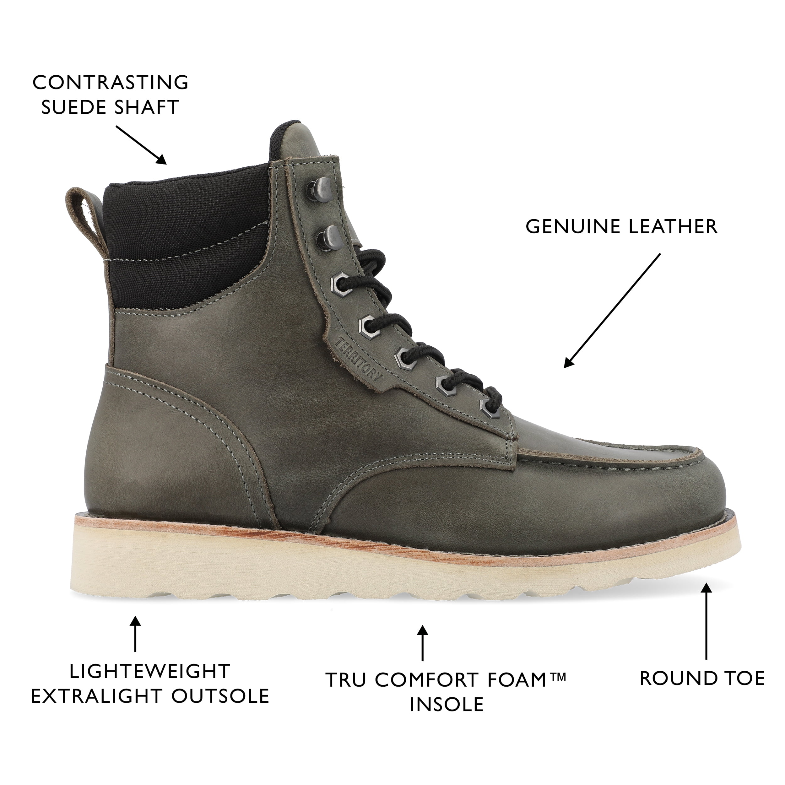 Territory Venture Water Resistant Moc Toe Lace-up Ankle Boot