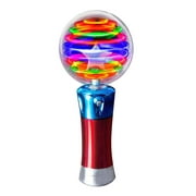 EQWLJWE 7.5 Inch Light Up Magic Ball Toy Wands for Kids, Flashing LED Wands for Boys and Girls, Thrilling Spinning Light Show, Batteries Included, Fun Gift or Birthday Party Favor