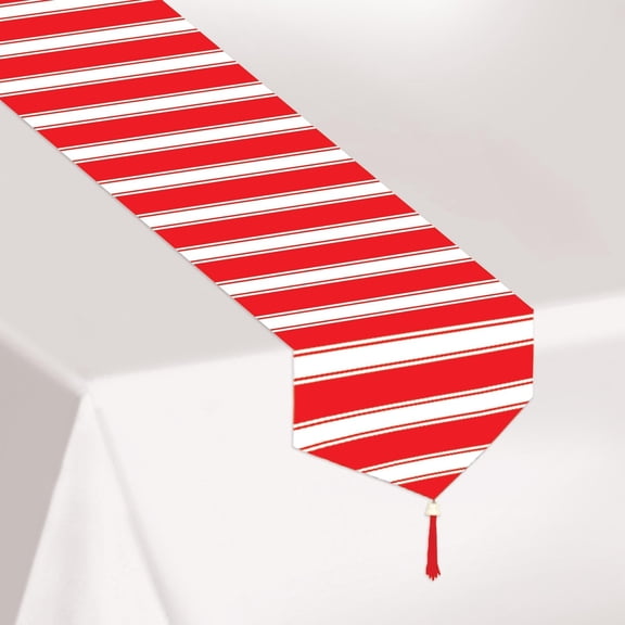 12 Pack Beistle Printed Red/White Stripes Party Paper Table Runner