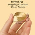 thumbnail image 6 of Set of 12 Handcrafted Napkin Rings - Aluminum Round Napkin Holders for Dining Table Décor (Metallic Gold), 6 of 7