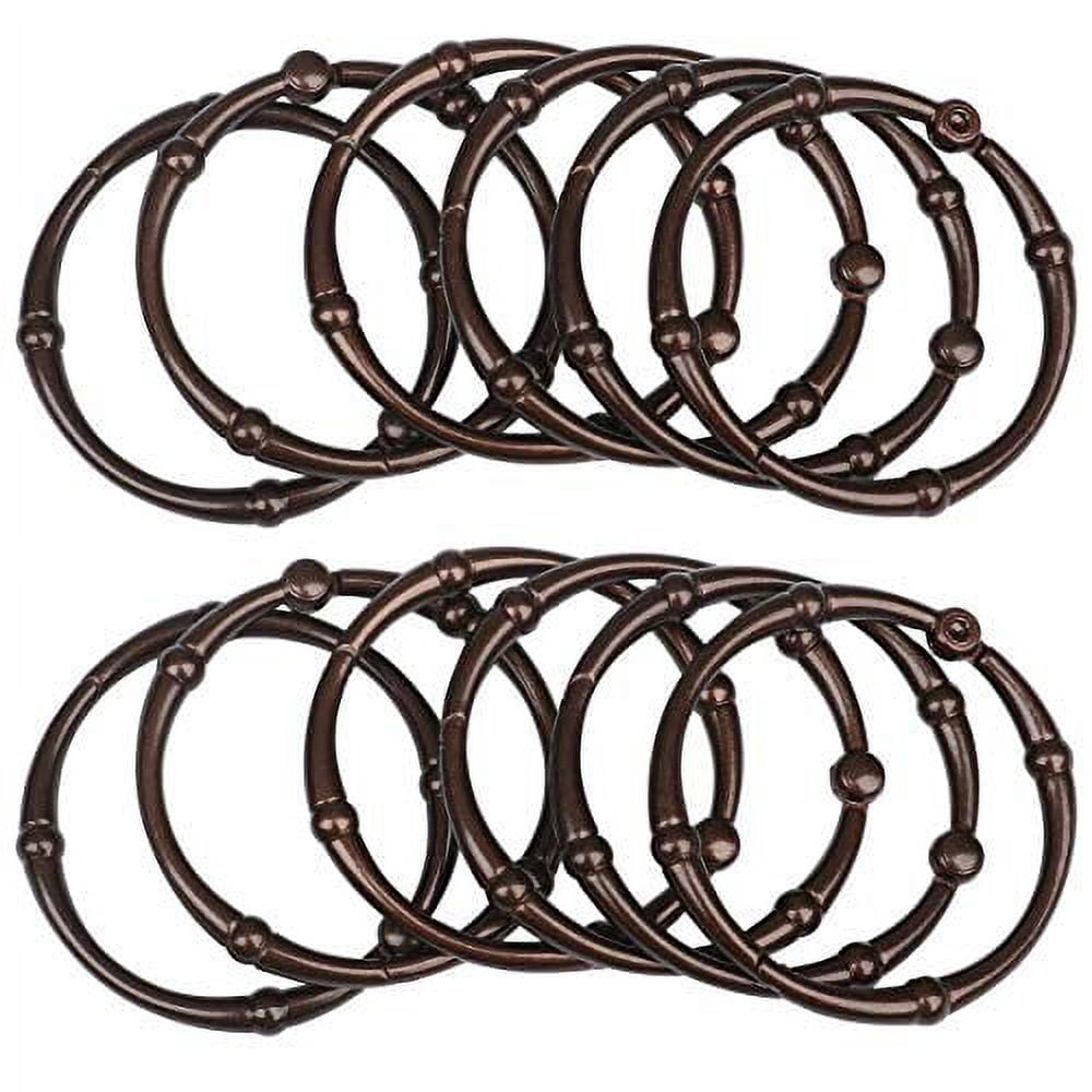 Utopia Alley Shower Hooks - Shower Curtain Rings for Bathroom - Rust Proof Shower Curtain Hooks for Shower Curtain or Liner - Set of 12, Oil Rubbed Bronze