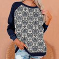 Women's Long Sleeve Sweatshirt Floral Print Cute Pullover Tops Crew