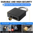 thumbnail image 5 of Anweller Fingerprint Padlock with Key Backup, Weatherproof Biometric Bluetooth APP Controlled Keyless Smart Electronic Combination Lock for Outdoor Fence Gate Pool Shed Gym Locker Yard Truck, 5 of 10