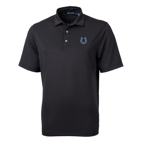 Men's Cutter & Buck Black Indianapolis Colts Virtue Eco Pique Recycled Polo