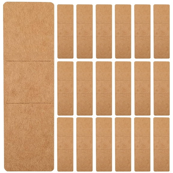 Nadi 30 Pieces Resin Bookmark Holder 5.9 x 1.8 Inches Kraft Sleeves DIY Bookmarks Display Cards for Wrapping Small Party Favor Gift (Brown, Cute)