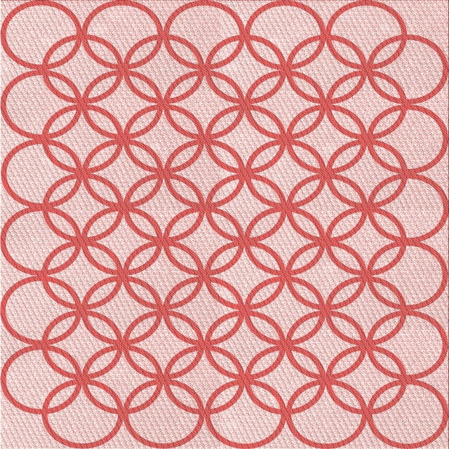 Ahgly Company Tapis de Zone Carré Lavable en Machine Intérieur Transitionnel Rouge Clair Rose, 4 Pieds Carré