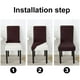 thumbnail image 1 of （6 PCS BROWN）Stretch Chair Slipcovers Removable Washable Printed Chair Seat Cover for Hotel, Office, Ceremony, Banquet, Wedding Party, 1 of 5