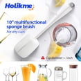 thumbnail image 4 of Juego de cepillos para botellas Holikme, mango largo de 41 cm, blanco, 4 of 7