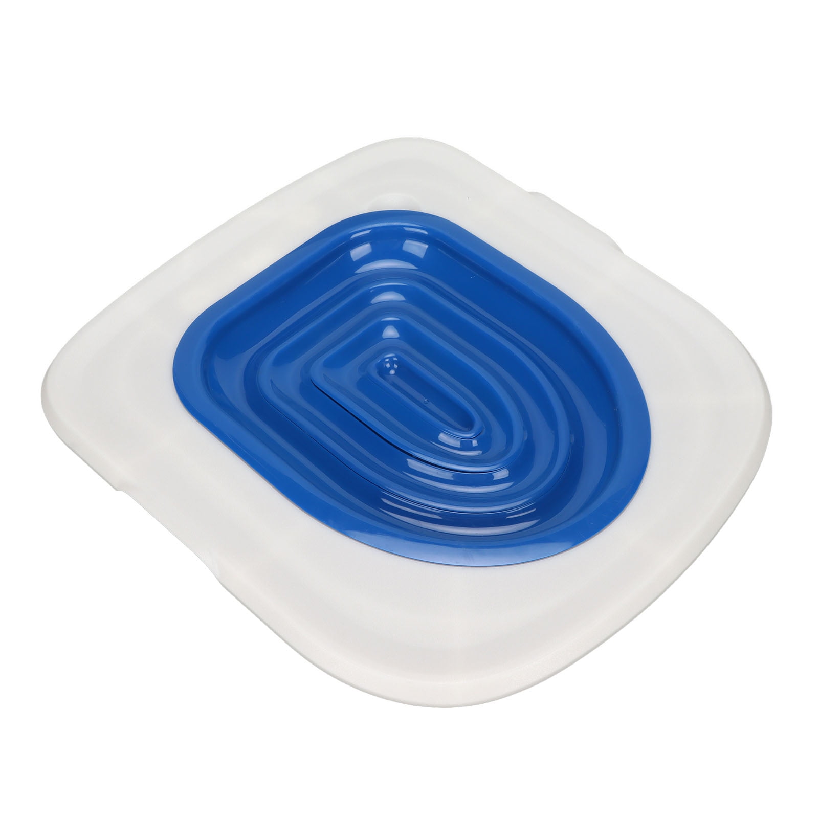 M Buder Universal Cat Toilet Training Kit, Reusable & Environmentally Friendly Litter Box Transition System for Pet Cleaning, Includes White Tray and 1 Blue Inner Support, Medium Size