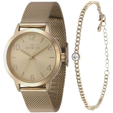 Invicta 47275 Women's Wildflower Yellow Gold Mesh Bracelet Watch
