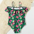 thumbnail image 4 of Coerni Girls Swimsuit One Piece Ruffle Floral Print Swim Suits Beach Pool Bathing Suits Toddler Rash Guard Swimwear Clothes, 4 of 7