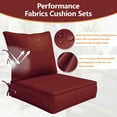 thumbnail image 4 of Pakunoda Outdoor Deep Seat Cushion Set for Patio Furniture, Waterproof & Fade Resistant, 22" L X 22" W X 4" H, Burgundy, 4 of 6