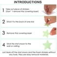 thumbnail image 3 of Allume Glow In The Dark 200PCS Stars & 1PC Moon Wall Decal Stickers Kids Room Decor, 3 of 12