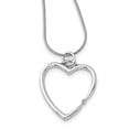 thumbnail image 1 of SS White Ice .01ct. Diamond Heart Necklace 18 Inch, 1 of 3