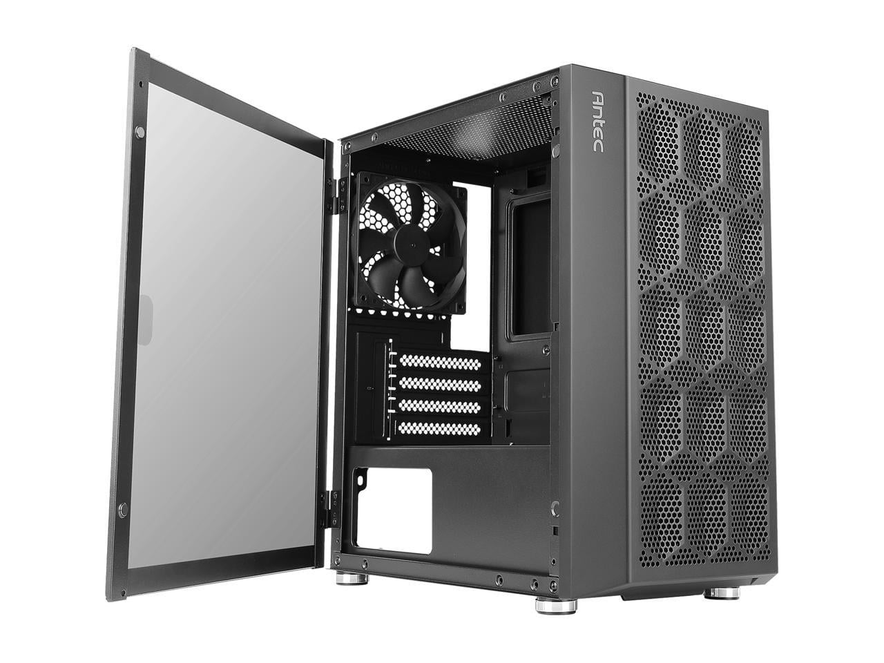 Antec NX200M Micro-ATX Tower, Mini-Tower Computer Case with 120mm Rear Fan Pre-Installed, Mesh Design in Front Panel Ventilated Airflow, NX Series, Black
