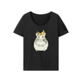 thumbnail image 4 of Camiseta de mujer con cuello redondo, informal, con estampado de animales, camisetas de manga corta a la moda S, 4 of 8