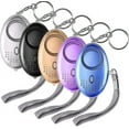 thumbnail image 1 of Paquete de 5 llaveros con alarma de seguridad personal de 140 db con luz LED, alarma personal, 1 of 4