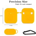 thumbnail image 4 of For Airpods Case Compatible With Airpods 1 & 2 Front-Led Visible Case Cover Skin With Carabiner Scratch-Resistant Case-Yellow, 4 of 6