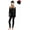 Black, variant on Merino.tech Kids' Merino Wool Base Layer Set with Cuff Beanie, Black, Size L