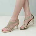 thumbnail image 5 of SheSole Women's Dress Sandal Low Heel Wedding Shoes Female Gold Size 8.5, 5 of 7