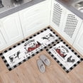 thumbnail image 5 of Alfombra de cocina, alfombra de baño, alfombra de piso, lavable, antideslizante, para entrada, dormitorio, sala de estar, mesita de noche, pasillo, alfombra larga y suave, 5 of 5
