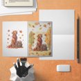 thumbnail image 4 of Welcome Fall Vizsla Enjoys School Time Autumn Fall Leaves 5x7in Folded Greeting Card Vizslas Dog Lover Gifts Idea Single Note Card with Envelope - 02013, 4 of 5