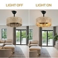 thumbnail image 5 of Bella Depot 6-Light Bohemian Hand-Woven Caged Ceiling Fan with Dimmable Light and Remote Control, 3-Speed Rustic Chandelier, 5 of 10