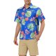 thumbnail image 4 of CAMISAS DE HOMBRE CORTAS DE INSPIRACIÓN CHIC, CON ESTAMPADO FLORAL, BOTONES EN LA PARTE FRONTAL, CAMISA DE PLAYA HAWAIANA 42 AZUL VERDE, 4 of 6