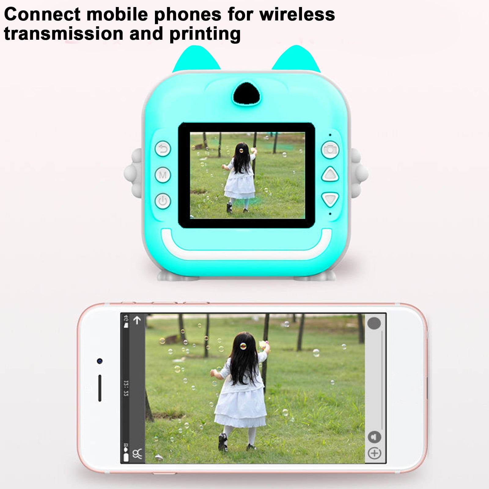 Tarmeek Instant Print Camera for Kids, 1080P HD Digital Camera with Inkless Thermal Printing, 12MP Dual Camera, Portable Photo Camera with Rotatable Lens, Compact Mini Camera for Teens (Blue)