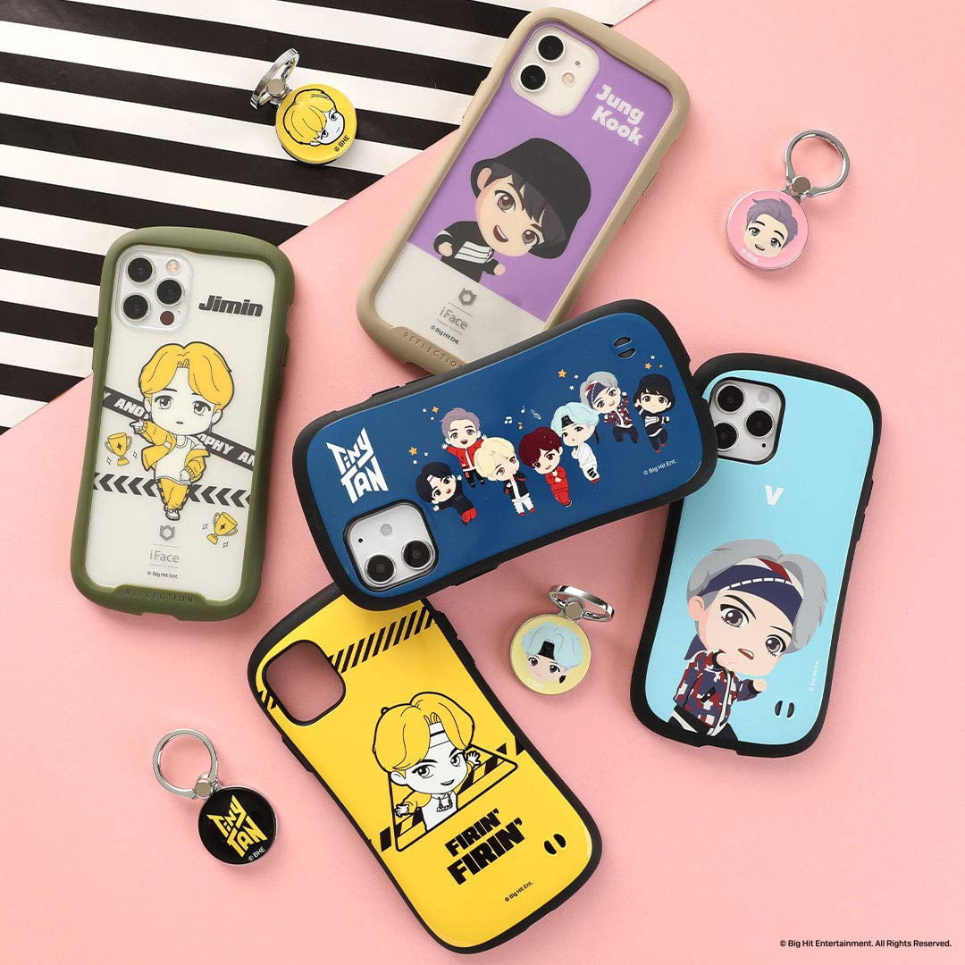 iPhoneアクセサリー BTS iFace TinyTAN BTS Cute Stick On Phone Attachment Smartphone Ring