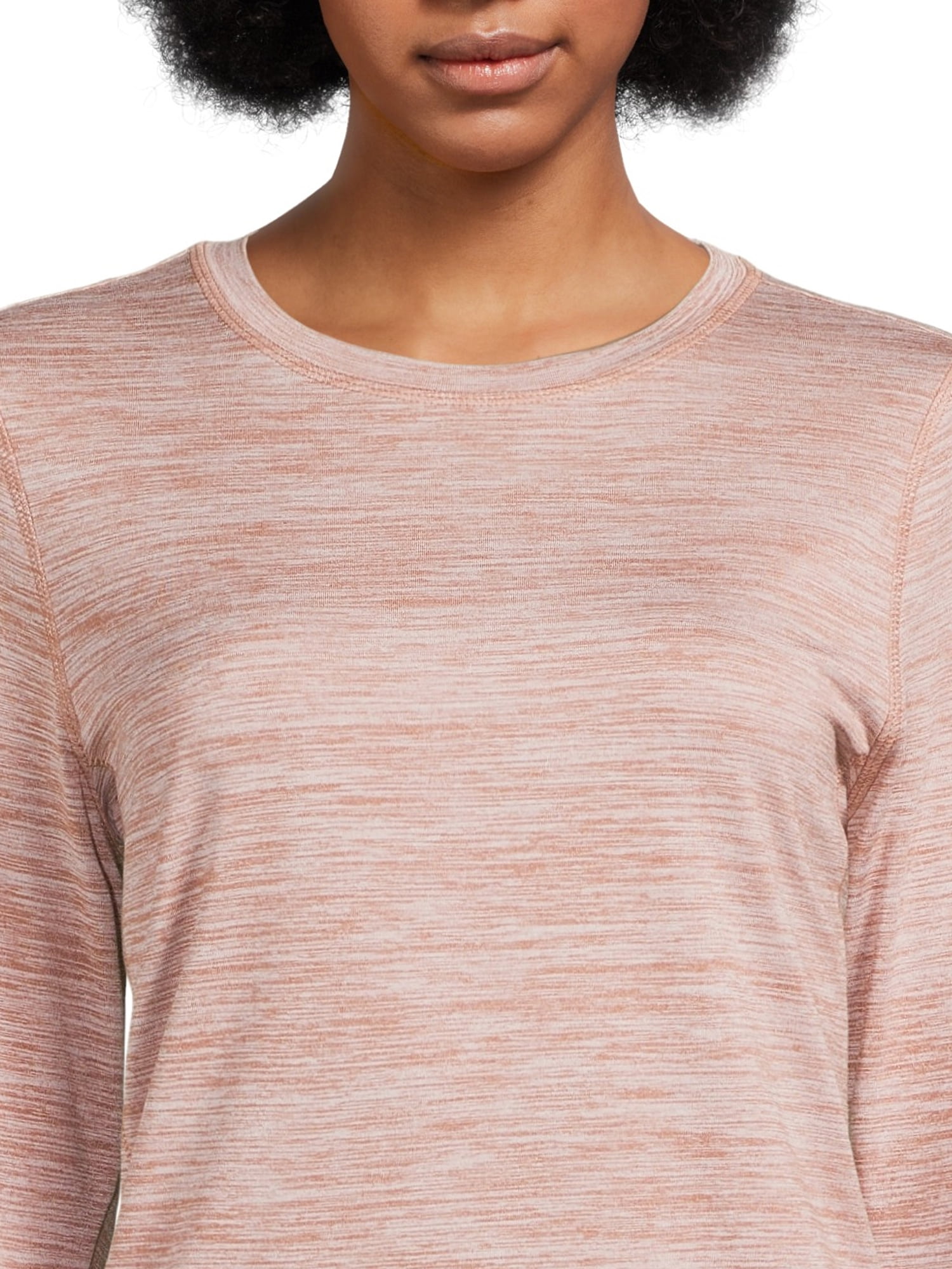 Athletic Works Women's Active Long Sleeve T-Shirt with Side Pocket, Sizes XS-XXL